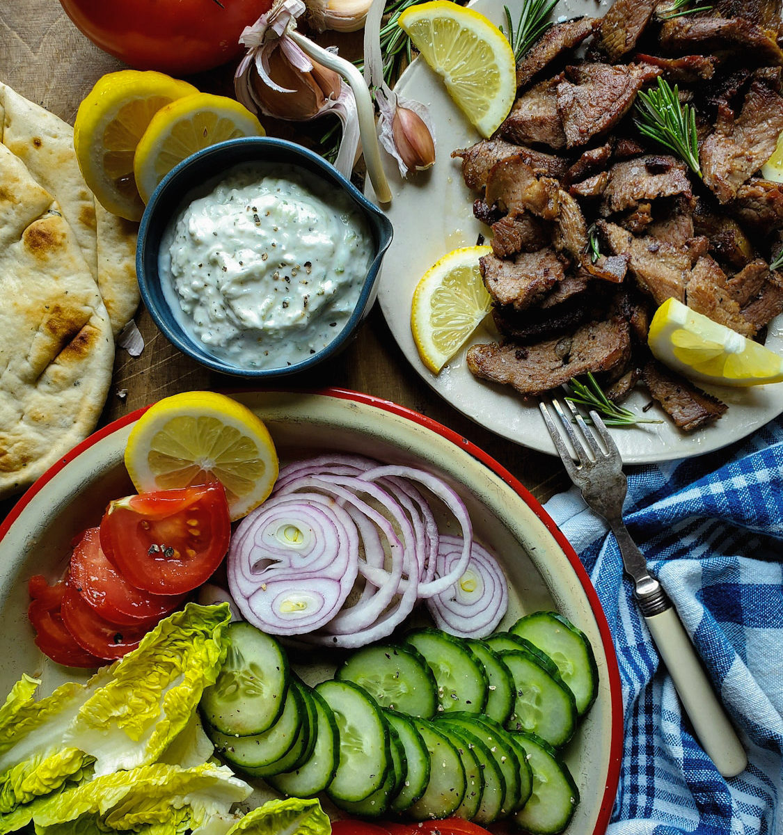 Leftover Leg of Lamb 'Gyros'