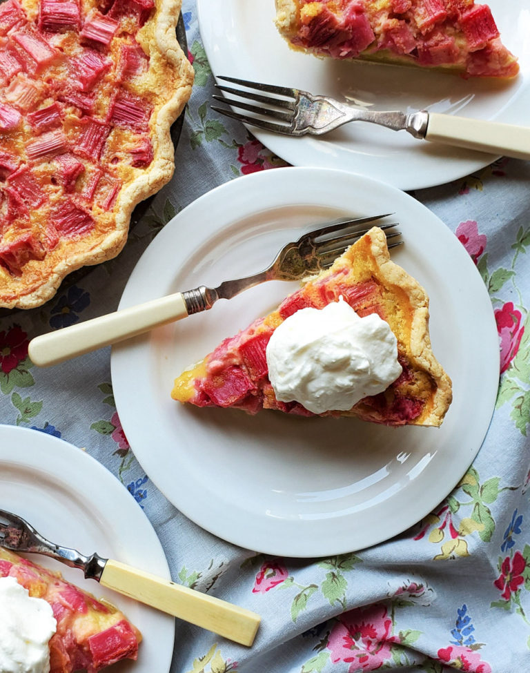 Rhubarb Vanilla Custard Pie The Lemon Apron