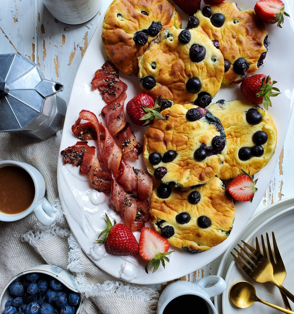 Sheet Pan Pancakes with Pepper Bacon