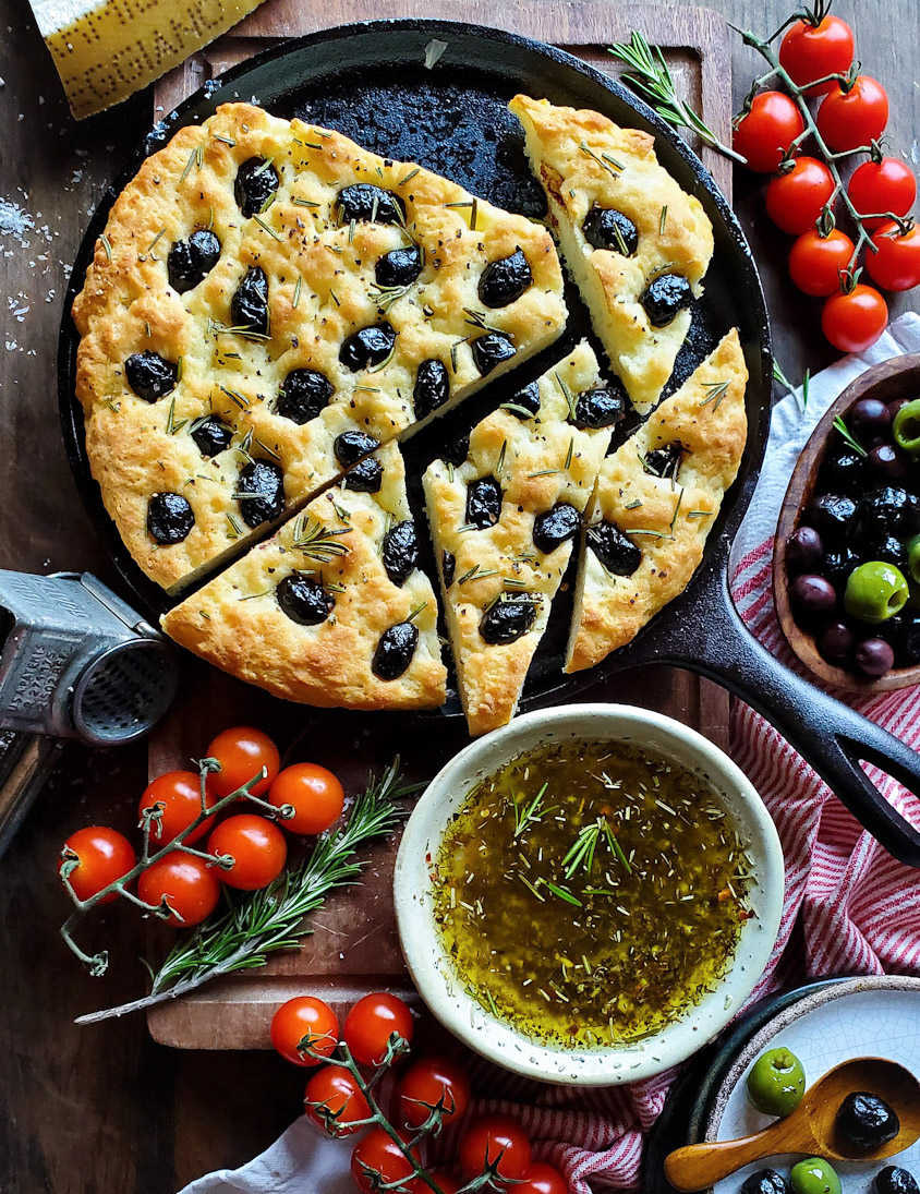 Focaccia with Rosemary and Olive Oil (With Video)