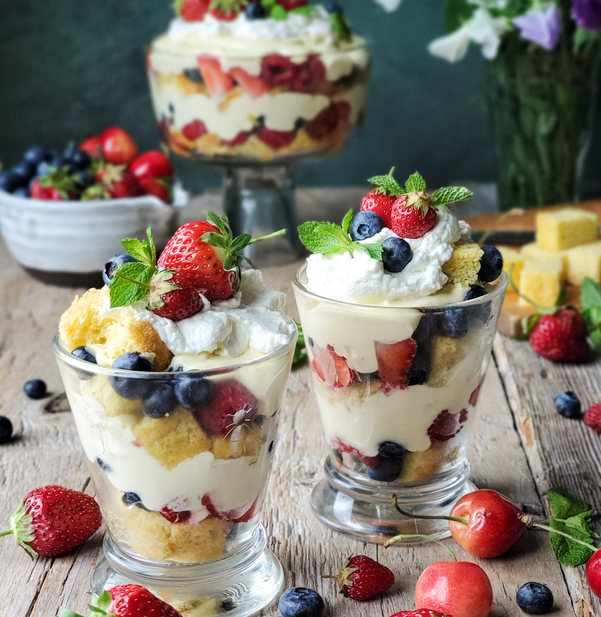 Summer Trifle with Berries