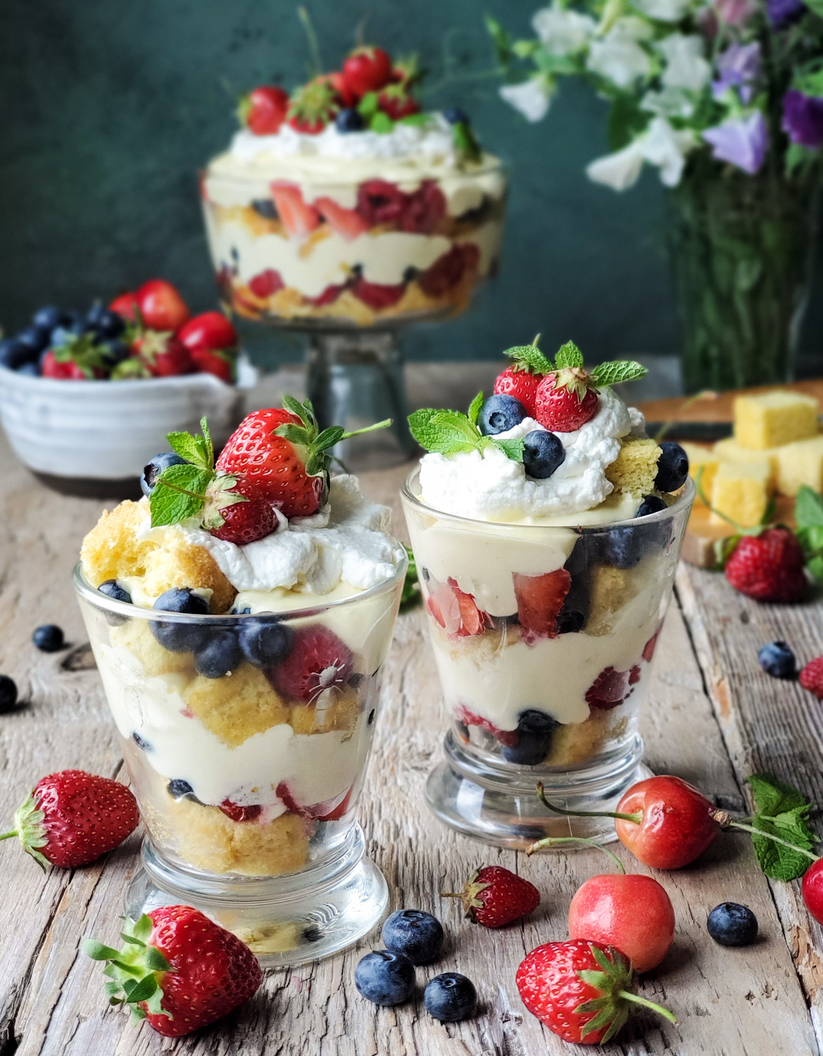 Summer Trifle with Berries