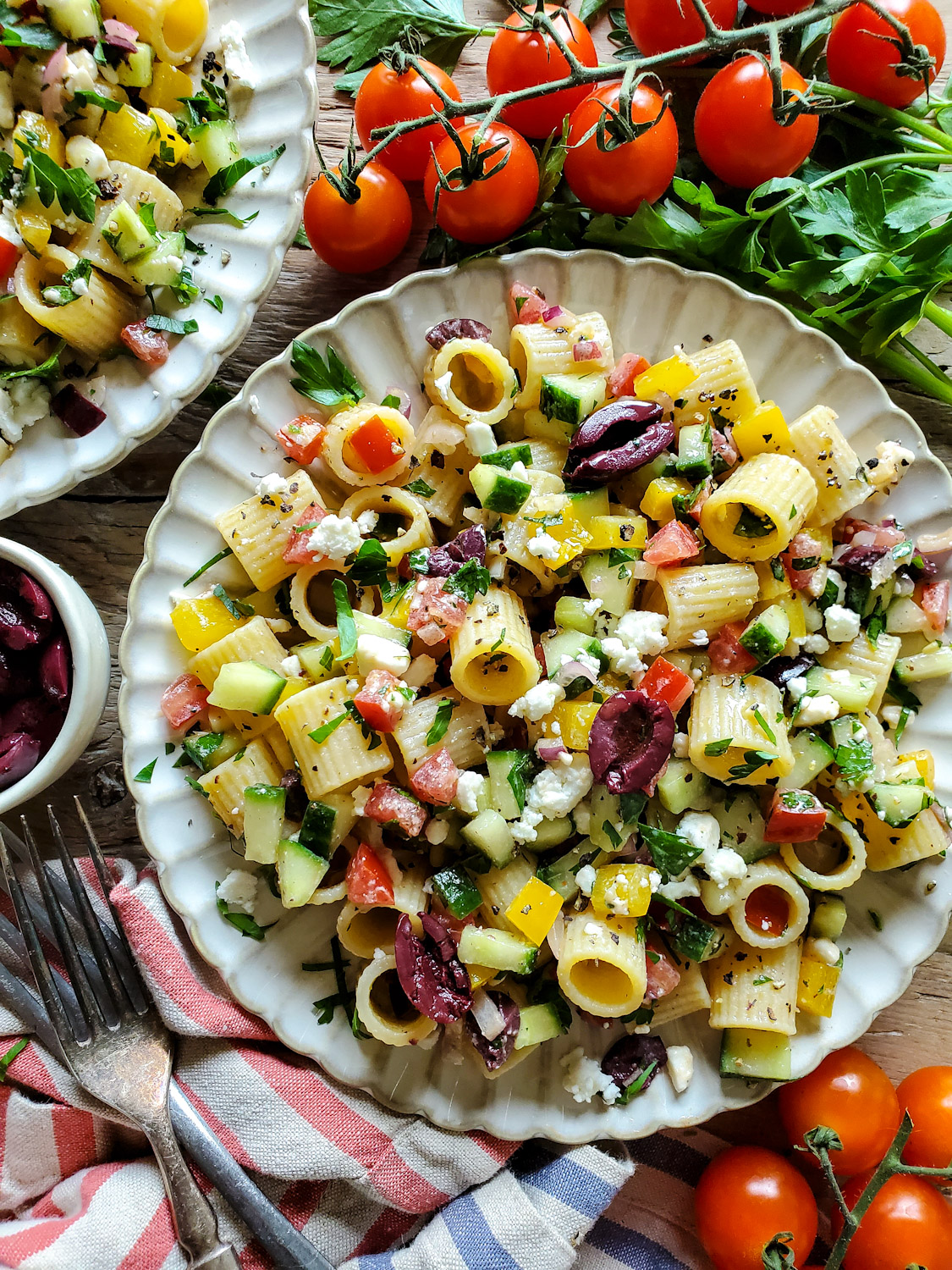 Horiatiki (Village) Pasta Salad