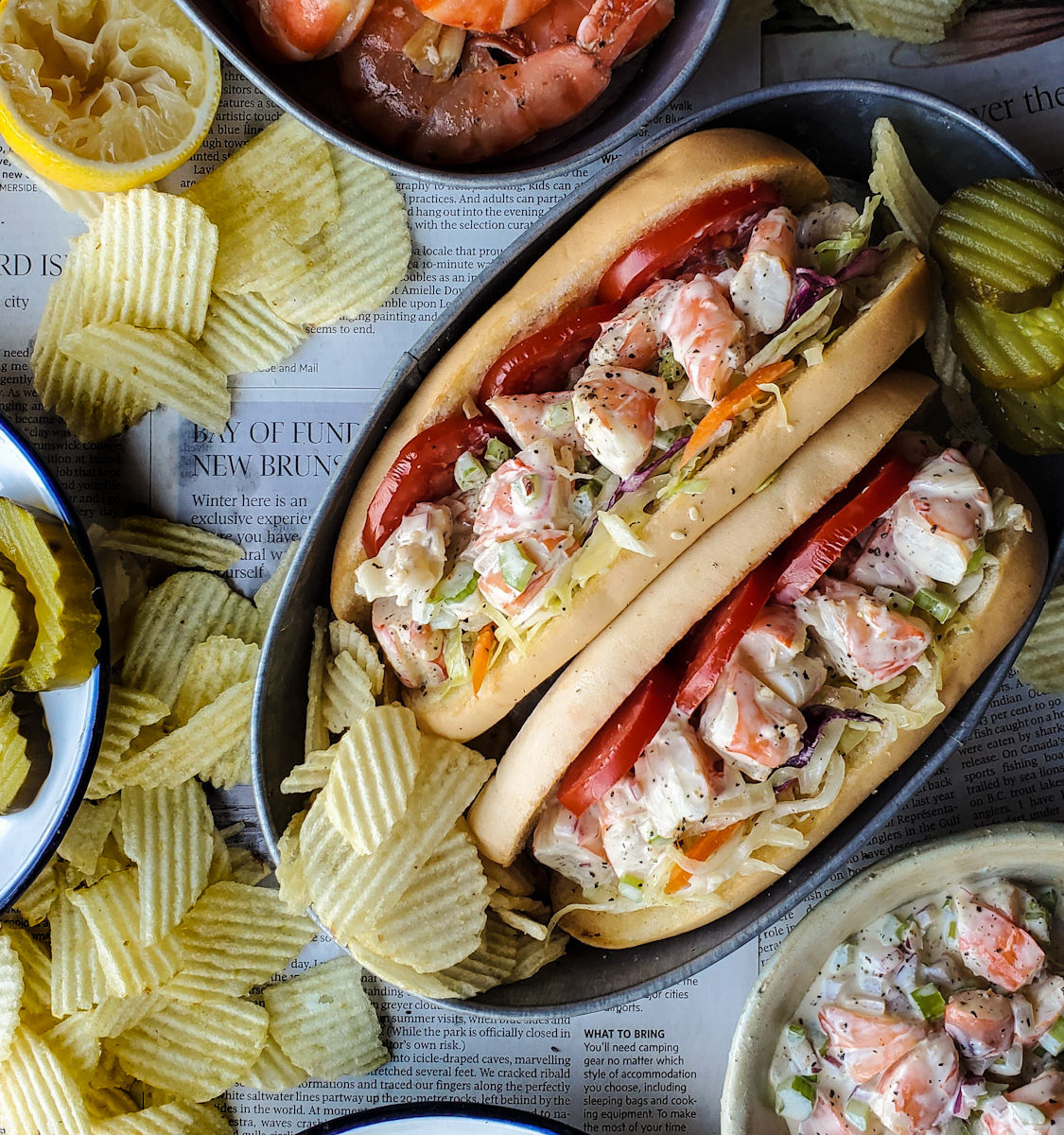 Spicy East Coast Shrimp Rolls