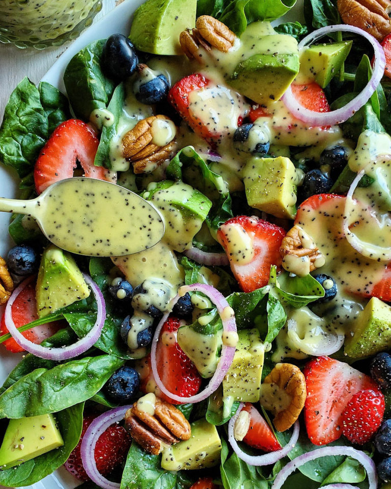 Spinach Strawberry Salad with Lemon Poppyseed Dressing The Lemon Apron