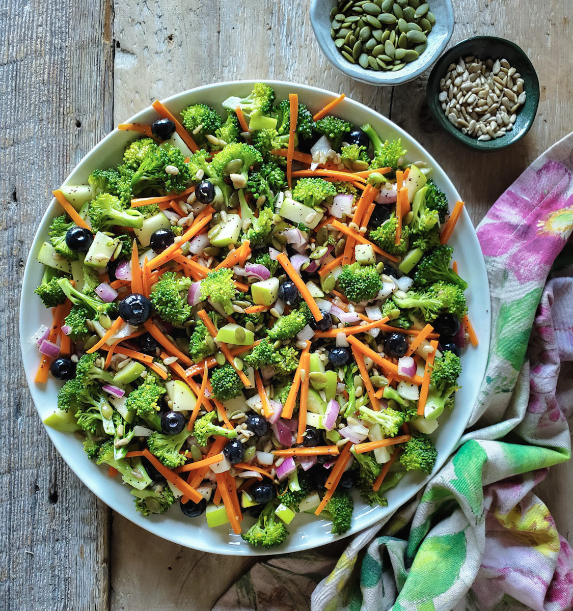 Broccoli Salad with Blueberries and Poppyseed Vinaigrette