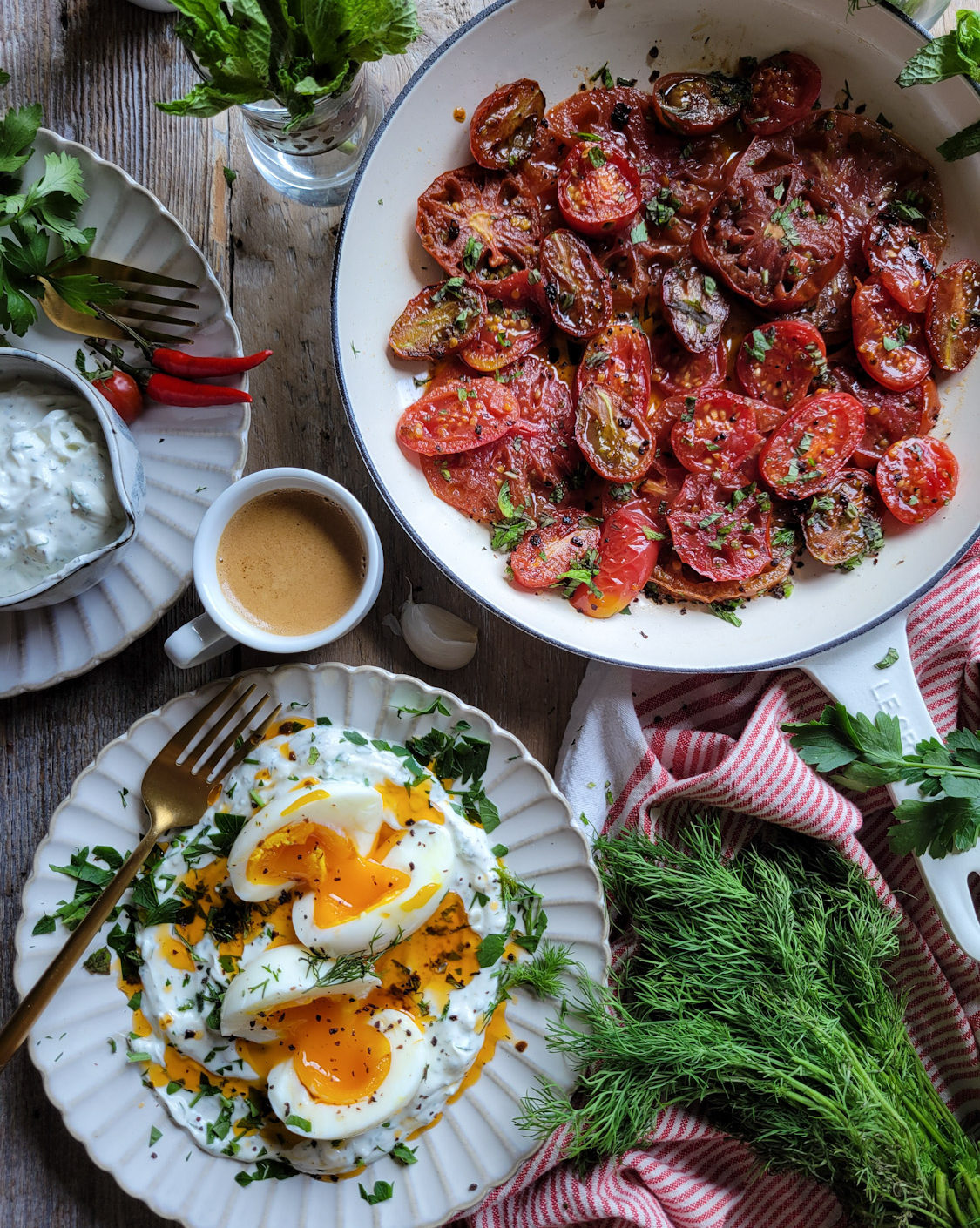 Levantine Inspired Garlic Tomatoes with Sumac