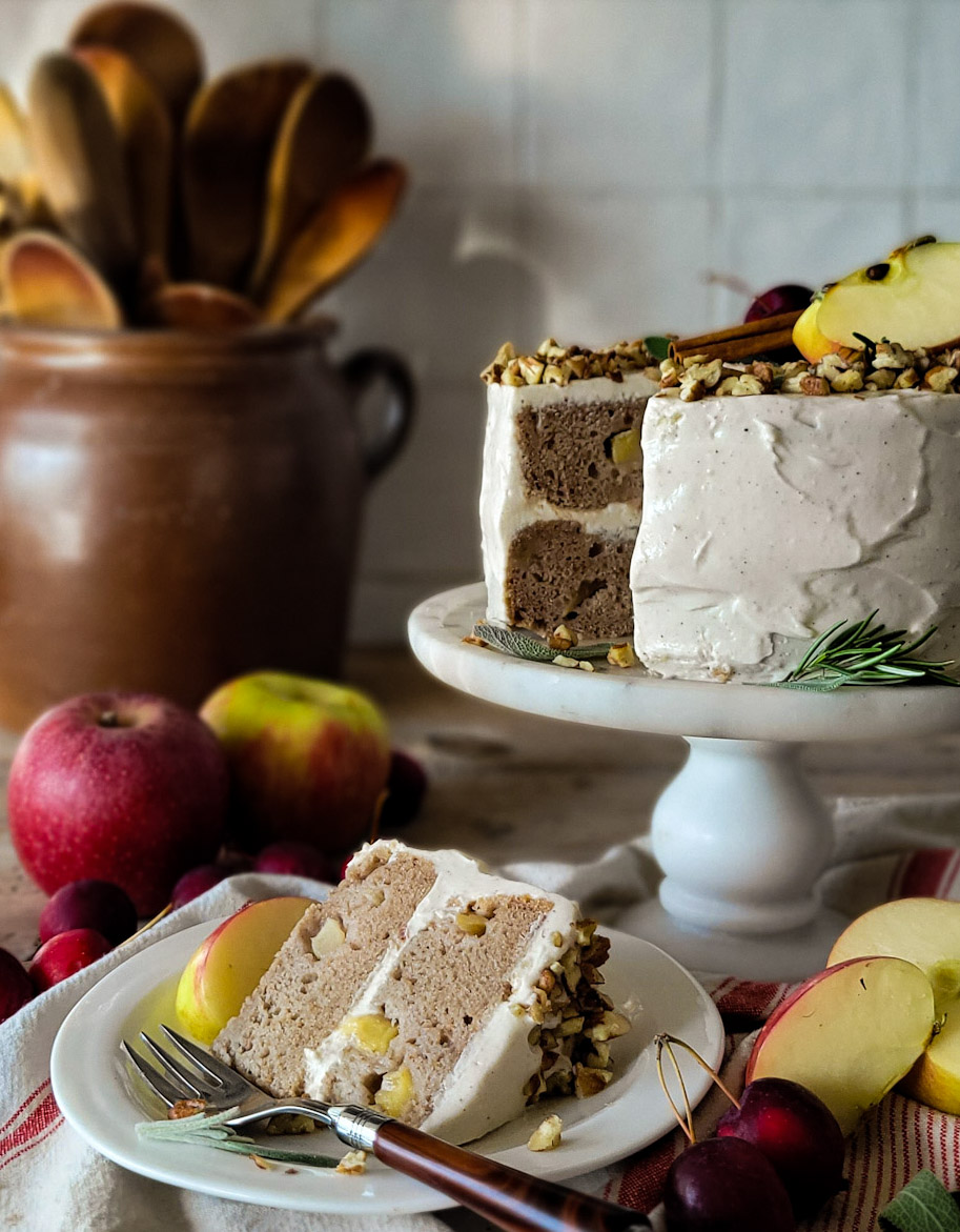 Spiced Apple Cake with Chai Spice Frosting
