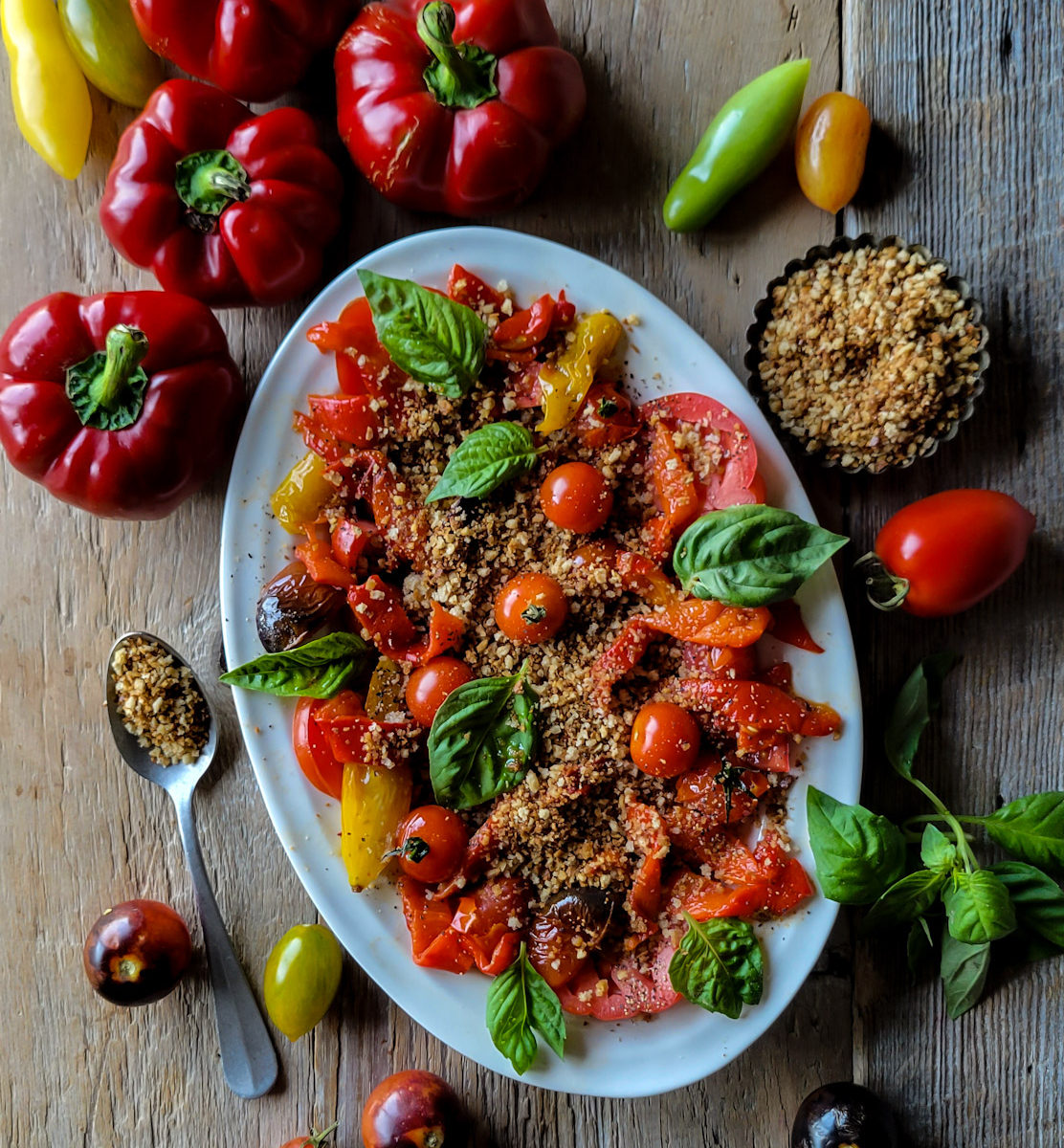 Roasted Pepper and Tomato Salad