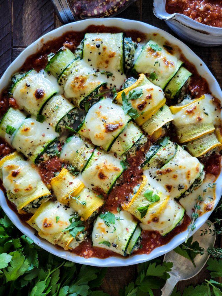 Zucchini Involtini with Kale and Spinach Ricotta | The Lemon Apron