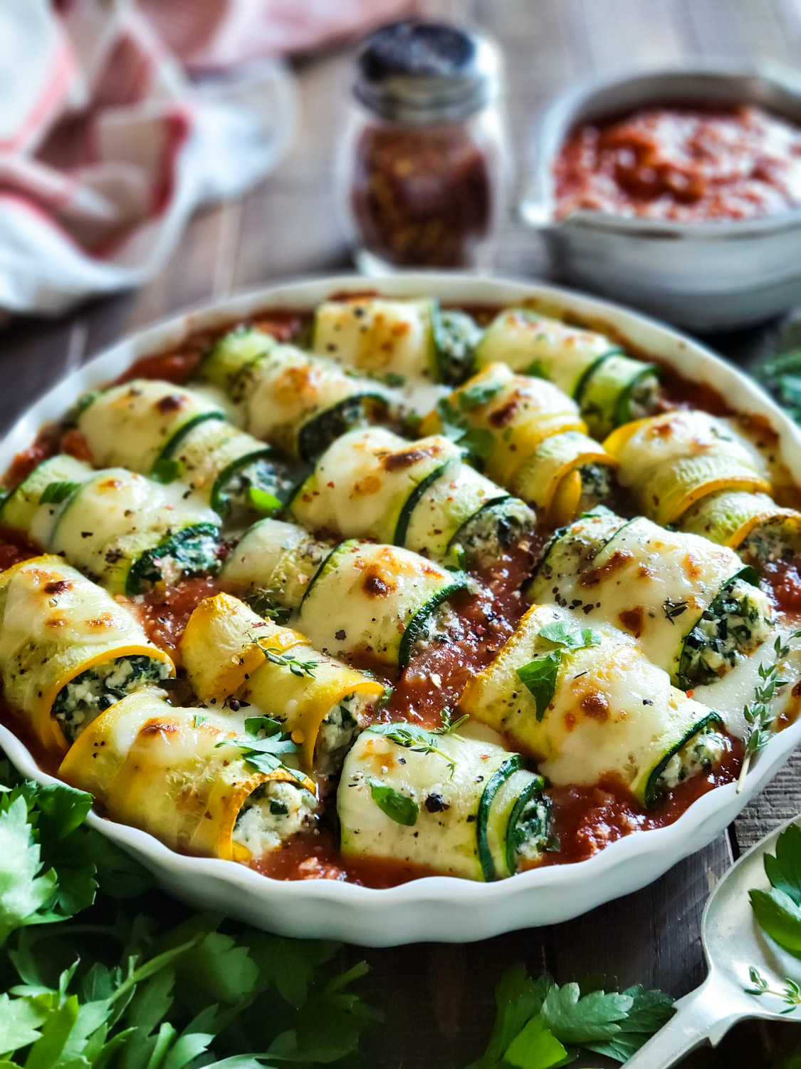 Zucchini Involtini with Kale and Spinach Ricotta | The Lemon Apron