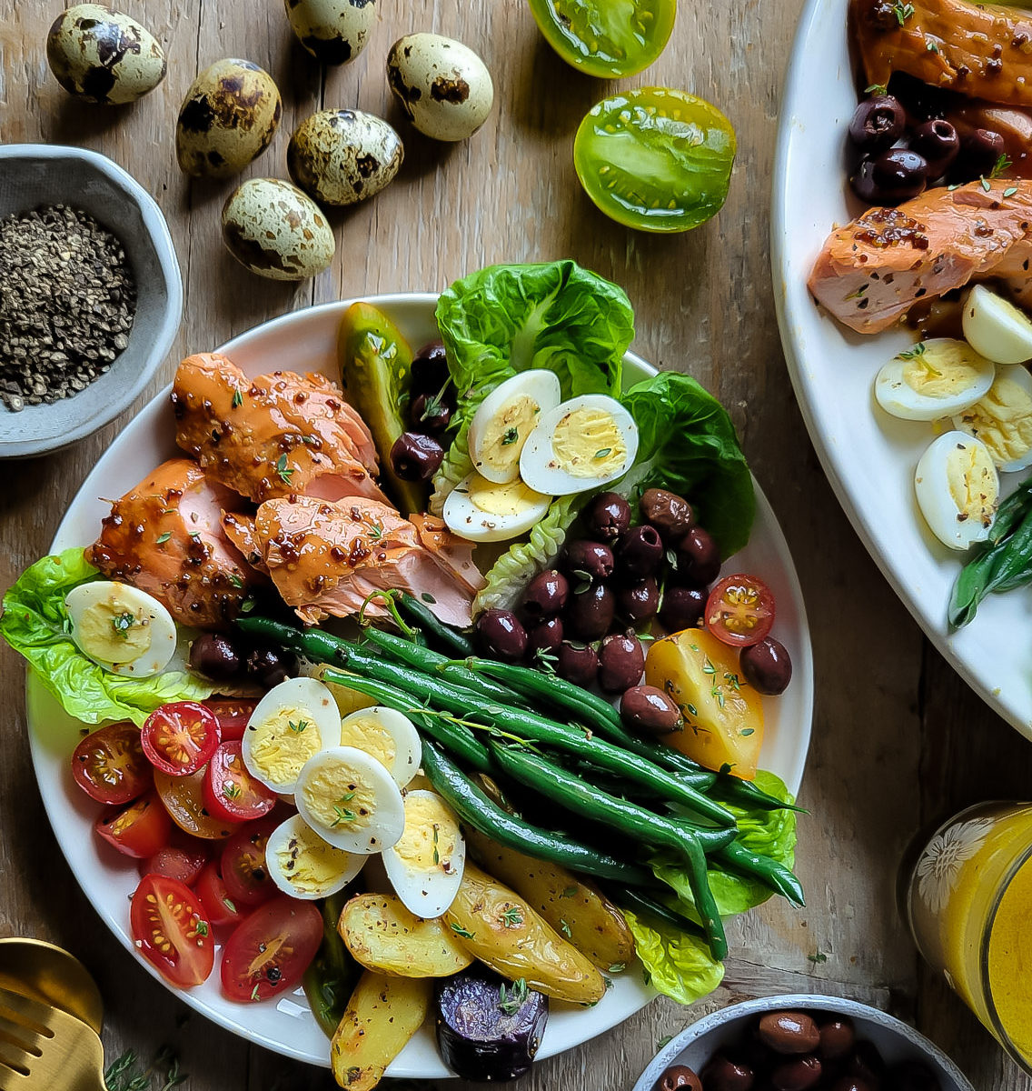 Autumn Salade Niçoise with Quail Eggs