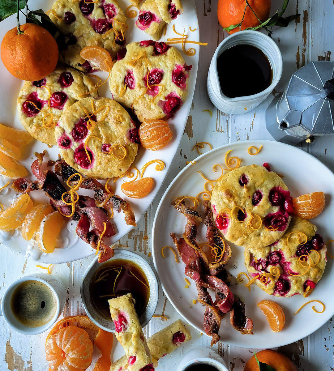 Cranberry Orange Sheet Pan Pancakes