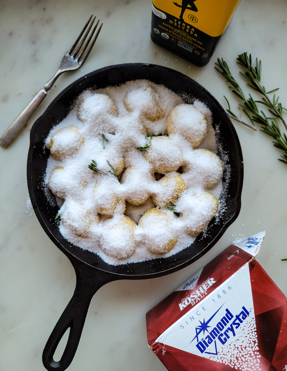 Salt Crusted Baked Potatoes