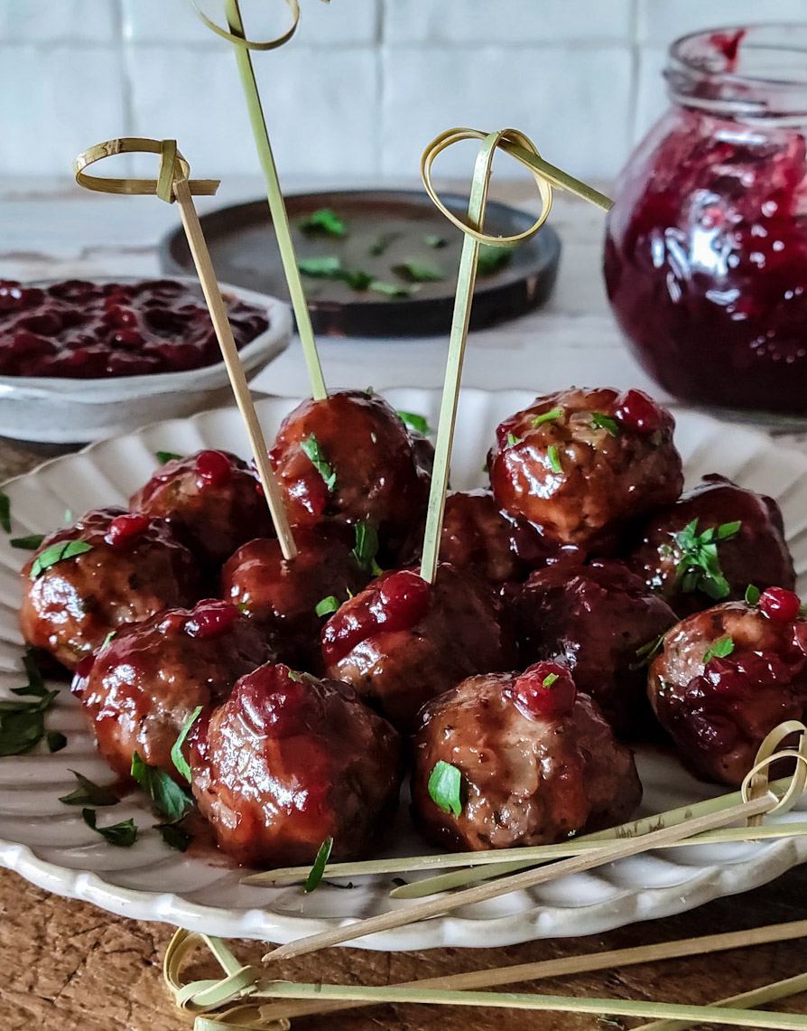 Glazed Swedish Meatballs Appetizer | The Lemon Apron