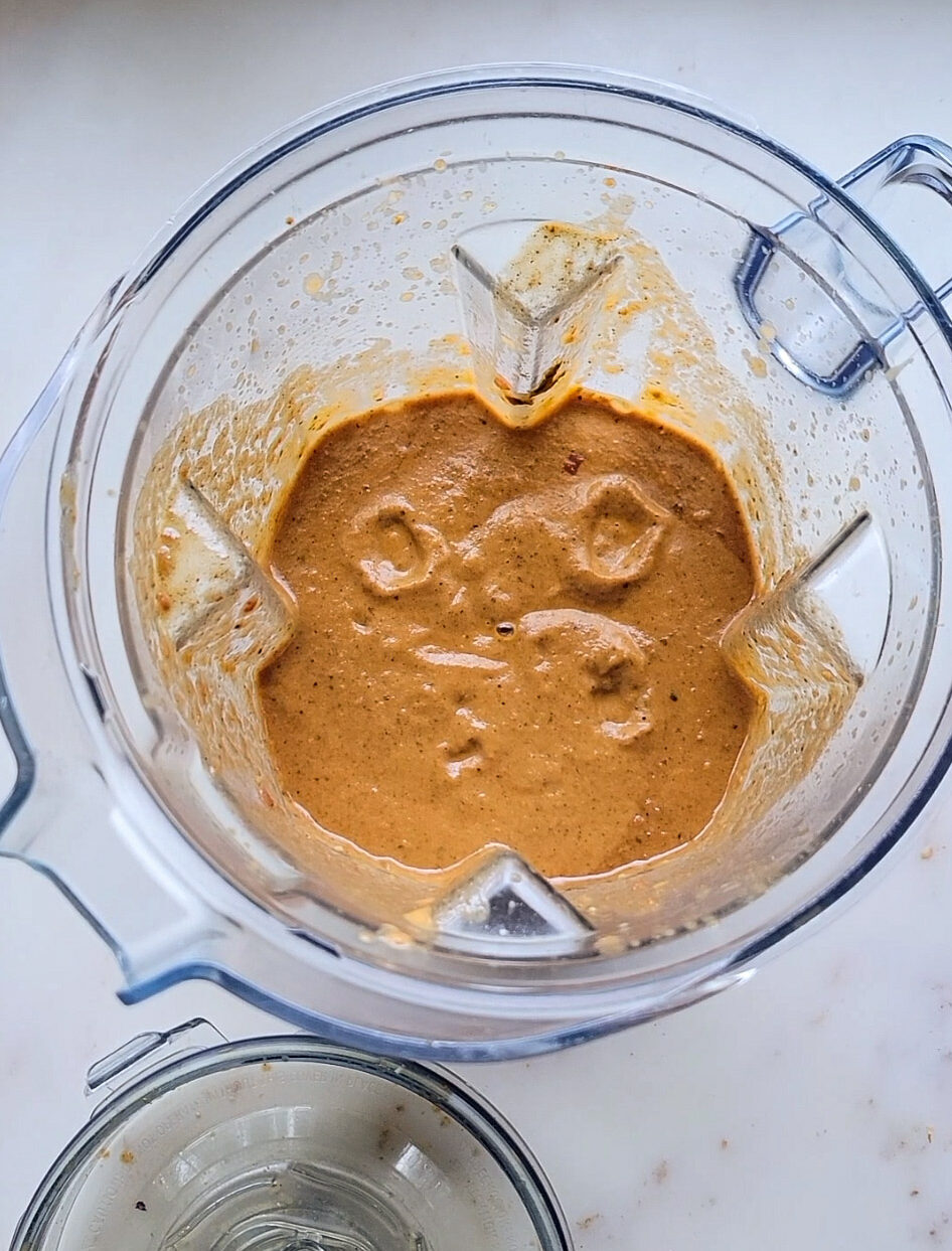 blended master curry sauce for Egg, Potato and Cauliflower curry