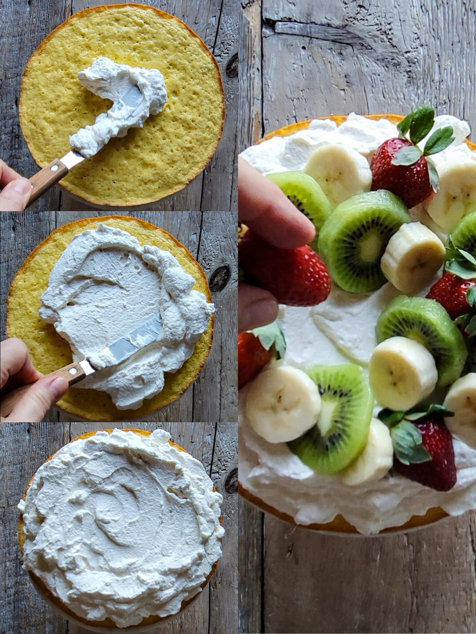 Fruit and Whipped Cream Topped Rice Pudding Cake The Lemon Apron