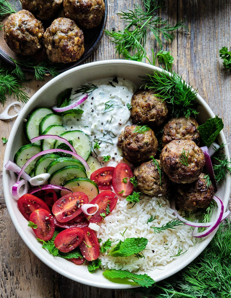 Feta Stuffed Greek Meatballs The Lemon Apron