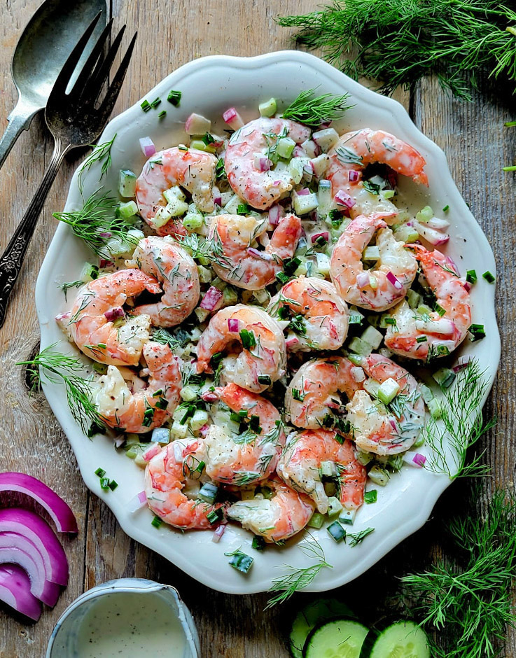 Easy Poached Nordic Shrimp Salad