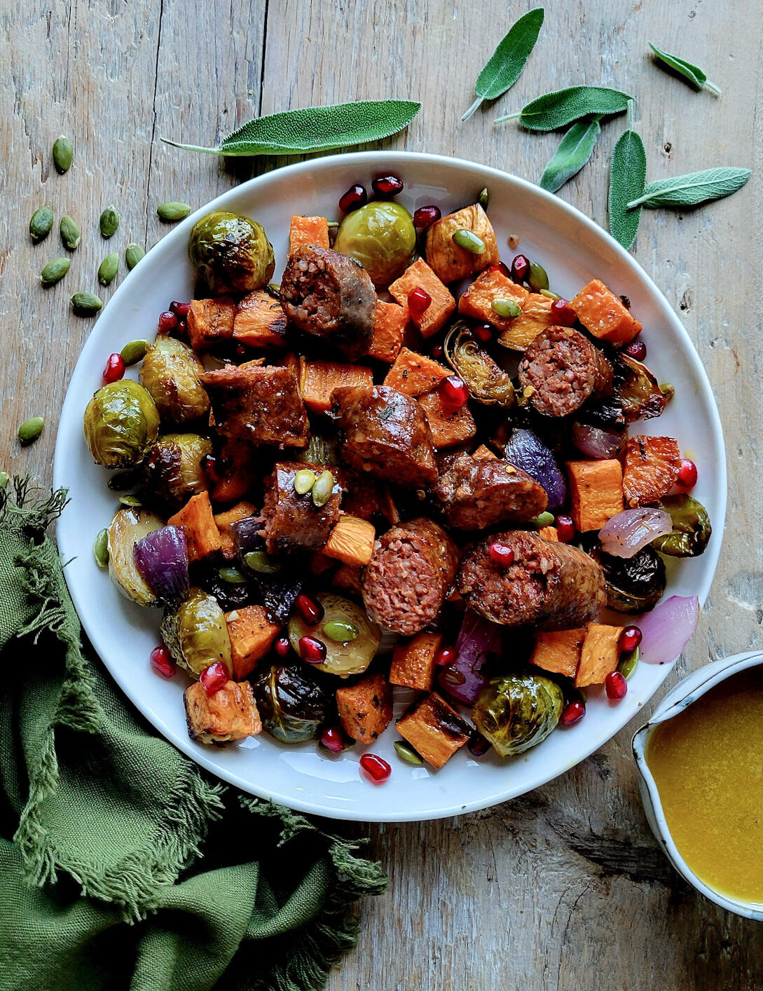 roasted autumn vegetables with sausages 2 The Lemon Apron